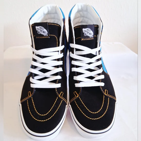 Vans Sk8-Hi Dia De Los Muertos Blue Black Gold Skate - Picture 6 of 11